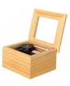 木質 原木玻璃面 木盒 音樂盒 MUSIC BOX